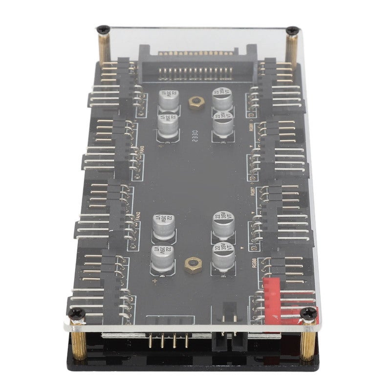 Republic Of Gamers ARGB PWM Hub 8 Way 12V 4PIN ARGB PWM 2 In 1 - Addressable RGB Synchronization - PWM ARGB Fan Hub for PC Computer Case - Image 4