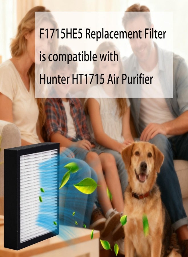 DAODEFUL F1715HE5 HEPA Filter for Hunter HT1715 Air Purifier | 2-Pack HEPA – Capable of Capturing Dust, Pet Dander & smell - Image 2