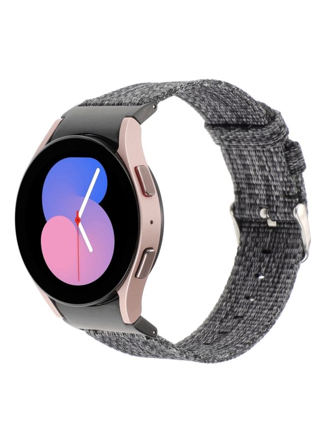 Replacement Strap For Samsung Galaxy Watch6/6 Classic/5/5 Pro Nylon Canvas Watch Band Grey