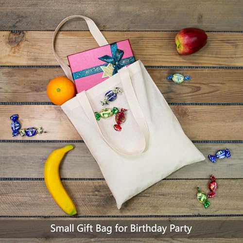 TOPDesign 20Pack Economical 118x13 Cotton Tote Bags Lightweight Small Reusable Grocery Shopping Cloth Bags Suitable for DIY Advertising Promotion Gift Activity - Image 3