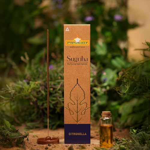 Mangaldeep Sugriha Mosquito Repellant Incense - Citronella (40 Sticks) - Image 1