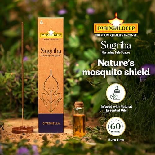 Mangaldeep Sugriha Mosquito Repellant Incense - Citronella (40 Sticks) - Image 2