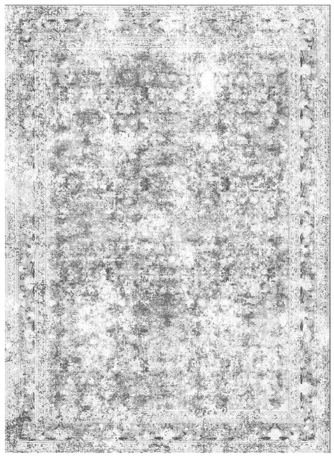 LOOMY 2x3 Washable Rug for Kitchen & Bedroom Floor or Entryway, Soft Indoor Mat for Inside House, Small Throw Carpet Bathroom Rug, Gray Carpet - Image 2