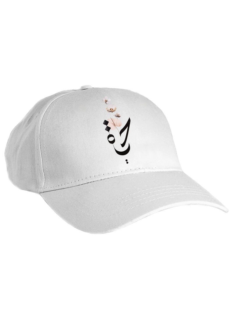 Generic - Daily white cap with a print of a design for the word "life" - Image 1