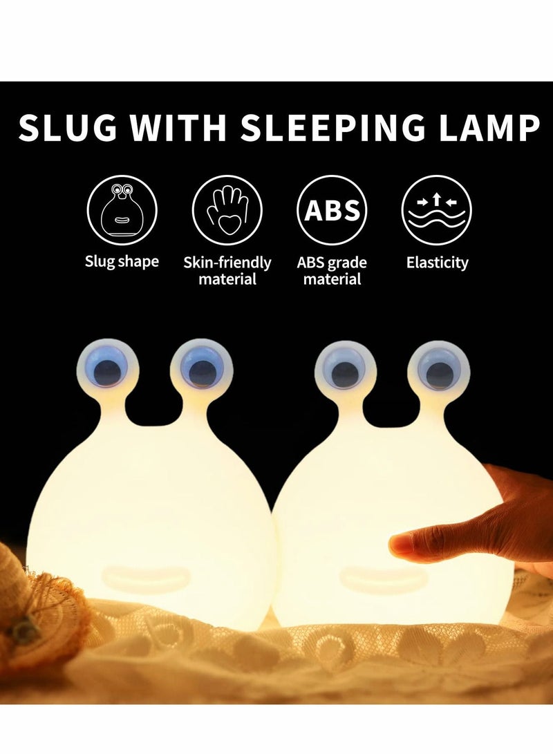 Slug Night Light, Nursery Squishy Lamp, Silicone Light for Breastfeeding, Cute Animal Bedside Lamp Baby Kids Teens, Soft Nightlight with Touch Sensor Bedroom - Image 3