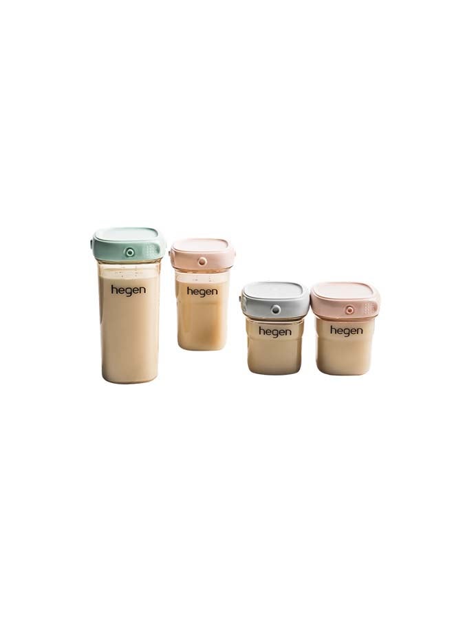 hegen 240ml/8oz Breast Milk Storage Containers Press-to-Close,Twist-to-Open (PCTO™) One-Hand Closure,BPA-Free, Airtight PPSU(Polyphenylsulfone) Bottle,Snap-On Buttons,Dishwasher & Freezer Safe, 2 Pack - Image 2