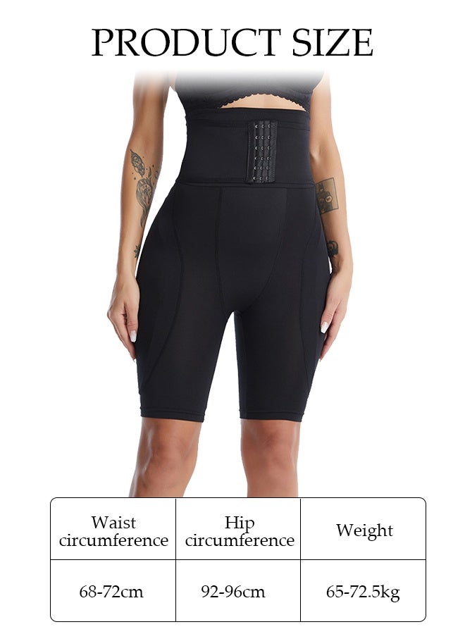 DUNISO Shapewear for Women，High Waist Trainer Corset Leggings，Postpartum Body Shaping Pants， Tummy Control High Waist Hip Lifting Leggings with Sponge Pads on Both Sides，Suitable for Daily Life and Exercise，XL，Black - Image 2