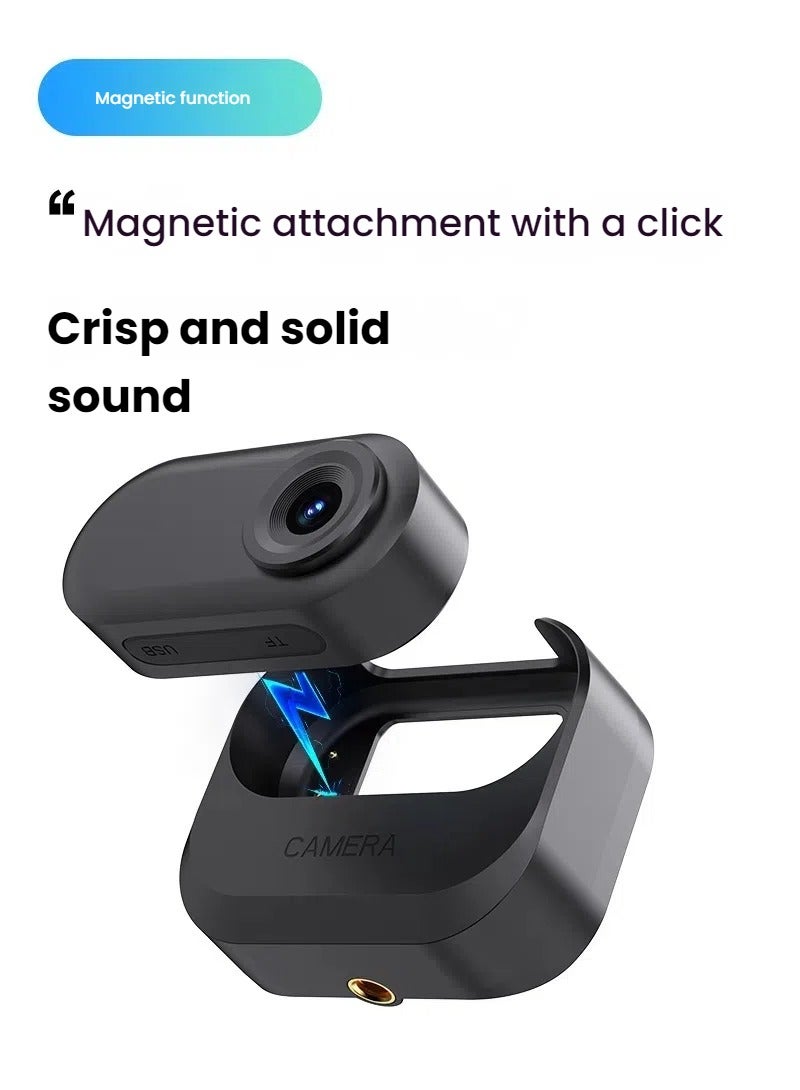 Mini Magnetic Thumb Camera, 1080P HD Quality, 16GB Memory Card Included, Pet / Student / Outdoor Portable Shooting - Image 4