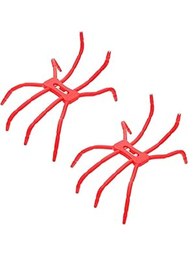 Flexible Spider Shape Phone Holder 2 Pack Plastic Desk And Travel Stand Red - Image 1