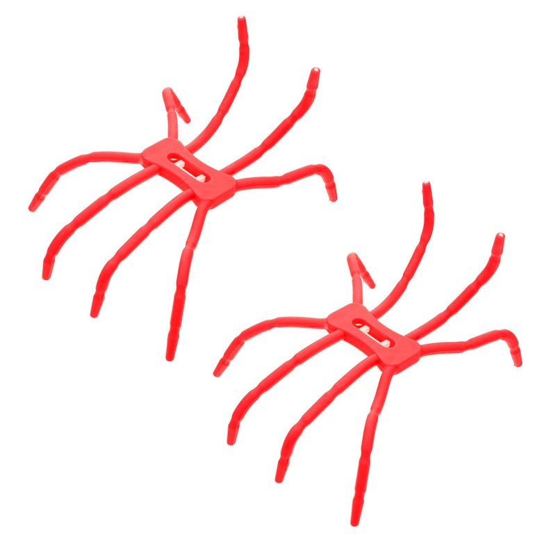 Flexible Spider Shape Phone Holder 2 Pack Plastic Desk And Travel Stand Red - Image 2