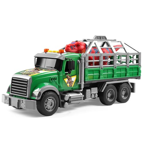 Dwi Dowellin Toy Truck Transport Cars Carrier with Dinosaur for Kids ToddlersBirthday Gifts for Boy Toddler Child 3 4 5 6 Years Old - Image 1
