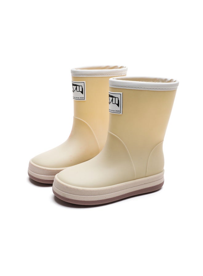 Children's Rain Boots Korean Fashion Boys And Girls Kindergarten Baby Waterproof Shoes Overshoes Large Children's Non-slip Rain Boots Rubber Shoes