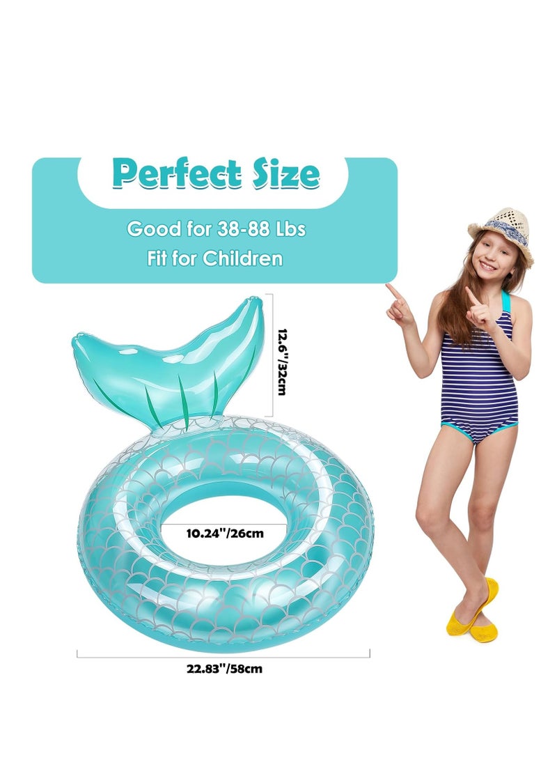 GUDOO Inflatable Pool Float Swim Circle Mermaid Inflatable Swimming Ring for Children Beach Pool Party Supplie - Image 3