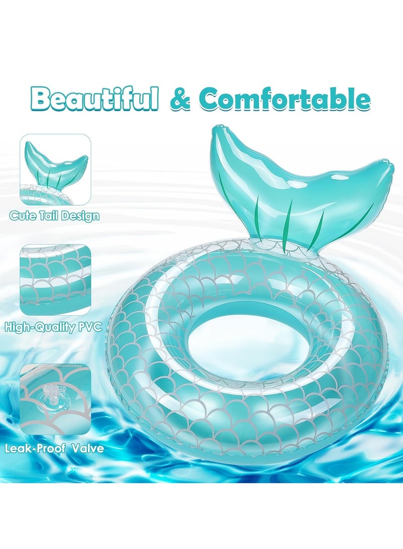 GUDOO Inflatable Pool Float Swim Circle Mermaid Inflatable Swimming Ring for Children Beach Pool Party Supplie - Image 2