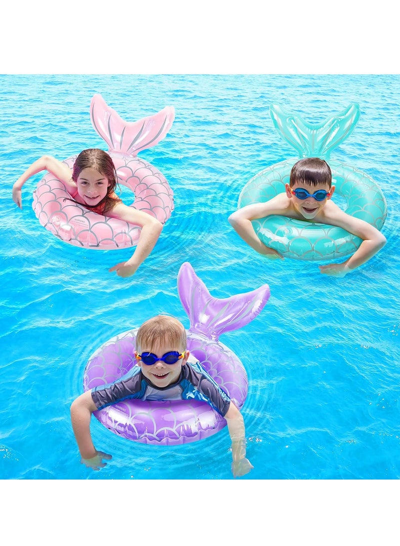GUDOO Inflatable Pool Float Swim Circle Mermaid Inflatable Swimming Ring for Children Beach Pool Party Supplie - Image 4