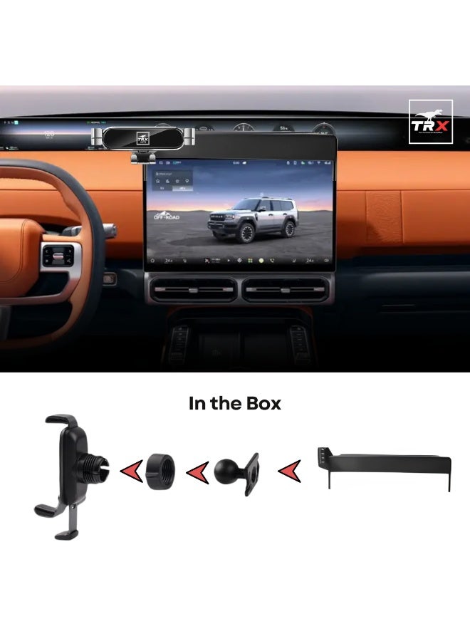 TRX AUTO Phone Holder for Jetour G700 2025-2026, 5-Axis Adjustable Car Phone Mount, Dashboard Screen Mount, Secure Clamp Design, Compatible with 15.6 Inch Display - Image 4