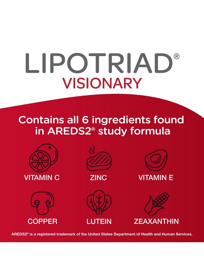 Lipotriad - Visionary Eye Vitamin And Mineral Supplement With Areds2® Ingredients In Our Own Custom Formula 60 Count - Image 1