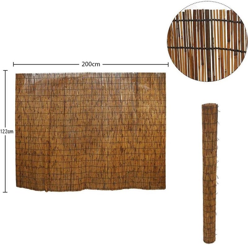 LINGWEI Natural 𝐁𝐚𝐦𝐛𝐨𝐨 Roll-Up 𝐁𝐥𝐢𝐧𝐝𝐬 – Light Filtering, Privacy Screen, Insect Door Curtain for Patios & Windows – Easy Installation for Indoor & Outdoor Use (Big (without Accessories)) - Image 4
