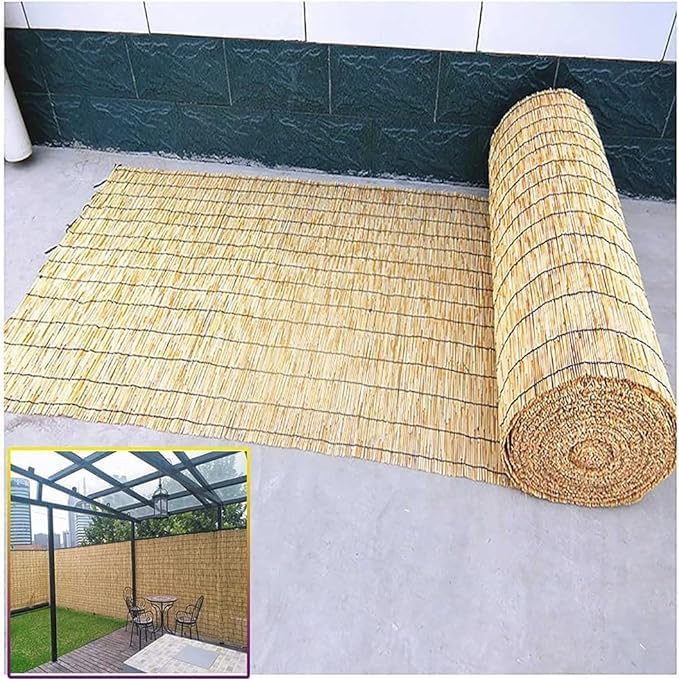 LINGWEI Natural 𝐁𝐚𝐦𝐛𝐨𝐨 Roll-Up 𝐁𝐥𝐢𝐧𝐝𝐬 – Light Filtering, Privacy Screen, Insect Door Curtain for Patios & Windows – Easy Installation for Indoor & Outdoor Use (Big (without Accessories)) - Image 5