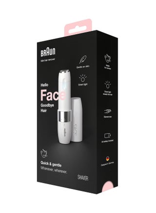 Mini Hair Remover, Electric Facial Hair Removal For Women, Quick And Gentle, Finishing Touch For Upper Lips, Chin And Cheeks, For Easier Makeup Application, Ideal For On-The-Go, With Smartlight