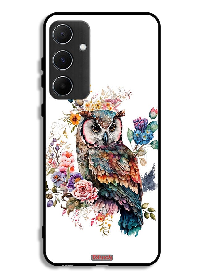 Tolwak Samsung Galaxy A55 5G Protective Case Cover Owl Abstract Art - Image 1