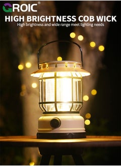 GROIC Solar Lantern Outdoor Lights, LED Camping Lantern Hanging Wireless Waterproof Lights, Flickering Flameless Portable Lights for for Garden Party Decorative Indoor Outdoor Hiking  - Image 4