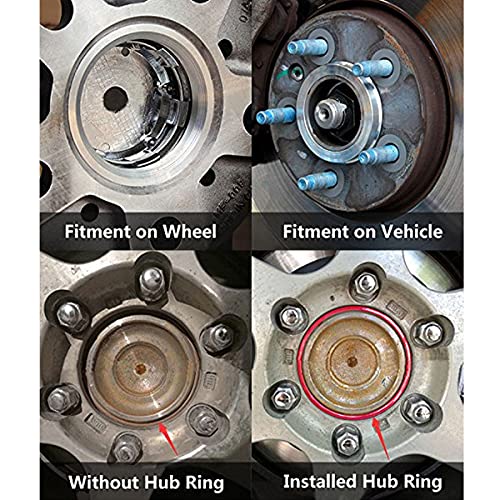 VLAOSCHI Red Alloy Aluminum Hub Centric Rings 60.1 to 64.1 - Performance Wheel Hubcentric Rings for 60.1mm Vehicle Hub with 64.1mm Center Bore Rims - Pack of 4 - Image 3
