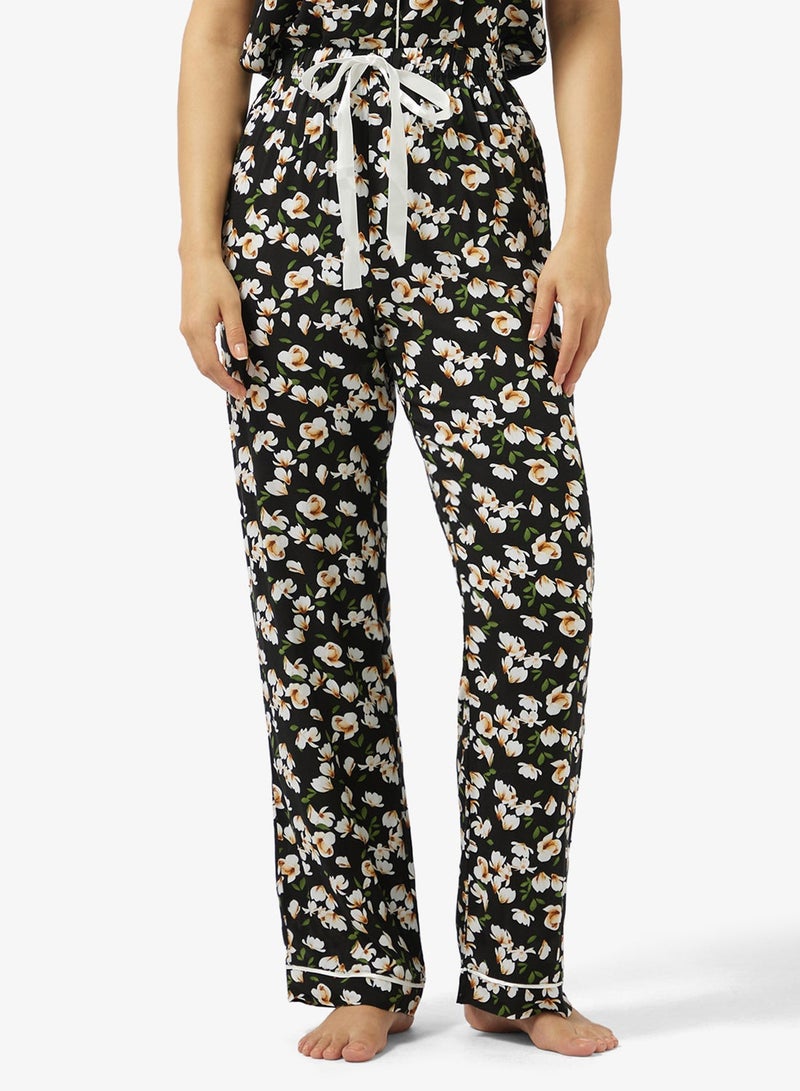Ginger Floral Button Up Shirt & Pyjama Coord Set - Image 5