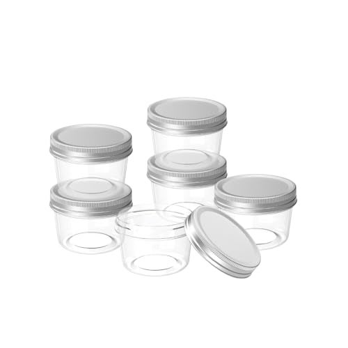 All Time Transparent Plastic Storage Jar Set of 6 (115ml Each) | Airtight, BPA-Free Kitchen Containers – Stackable Design - Image 2