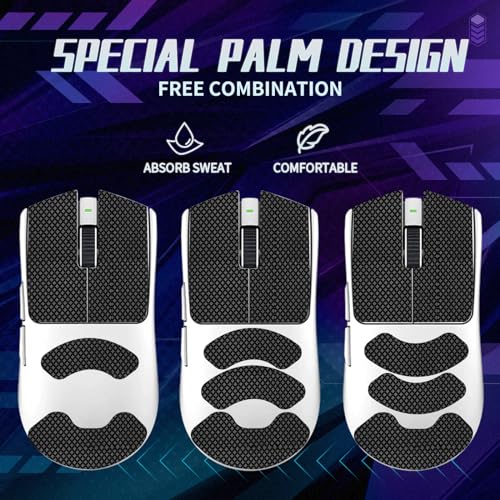 TALONGAMES Mouse Anti Slip Grip Tape Compatible with Razer Viper V3 Pro/Viper V4 Pro Gaming Mouse, Palm Sweat Absorption, Thin 0.5mm, Cut to Fit, Easy to Apply, Mouse Skin - Image 3