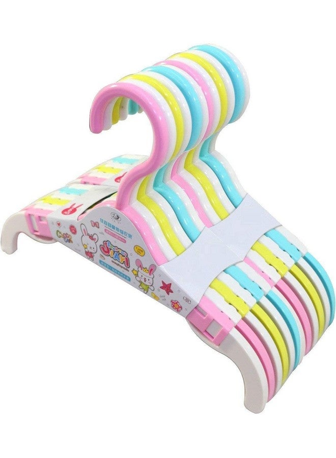 Koochie-Koo Telescopic Adjustable Extendable Anti Slip Plastic Hanger with Hooks for Kids Clothes Wardrobe Rack(Pack of 12, Multicolor) - Image 2
