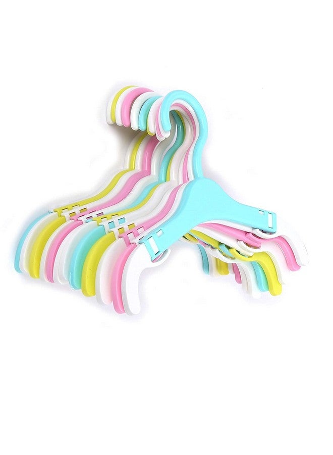 Koochie-Koo Telescopic Adjustable Extendable Anti Slip Plastic Hanger with Hooks for Kids Clothes Wardrobe Rack(Pack of 12, Multicolor) - Image 3