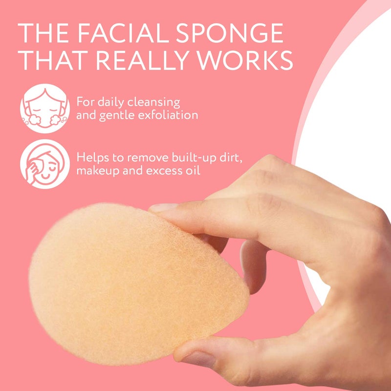 IMPRESA Face Scrubber Exfoliator Sponges - Regular Puff - Natural Medical-Grade Foam - 10 Pack Reusable Exfoliating Pads - Deep Cleanse & Dead Skin Removal - Normal to Oily Skin - Image 2