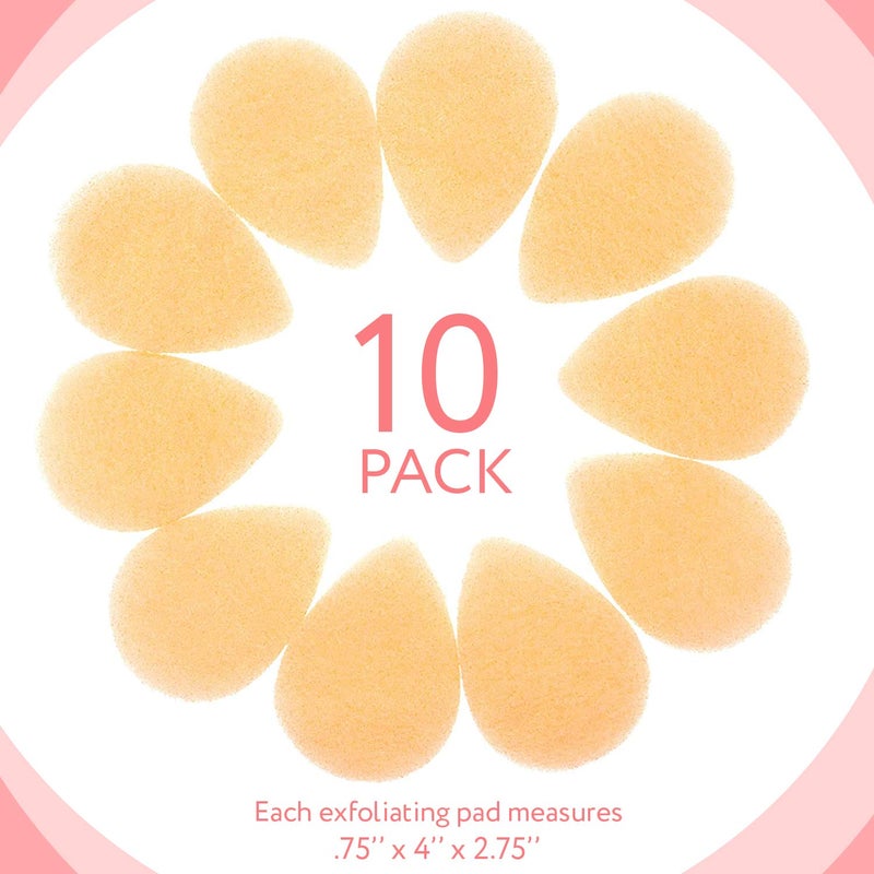 IMPRESA Face Scrubber Exfoliator Sponges - Regular Puff - Natural Medical-Grade Foam - 10 Pack Reusable Exfoliating Pads - Deep Cleanse & Dead Skin Removal - Normal to Oily Skin - Image 3