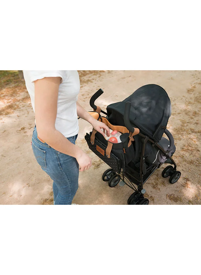 Badabulle Easy Travel Stroller Organizer And Diaper Changing Bag - Black