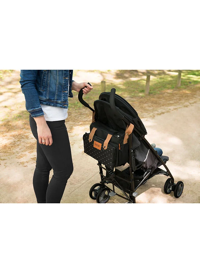 Badabulle Easy Travel Stroller Organizer And Diaper Changing Bag - Black