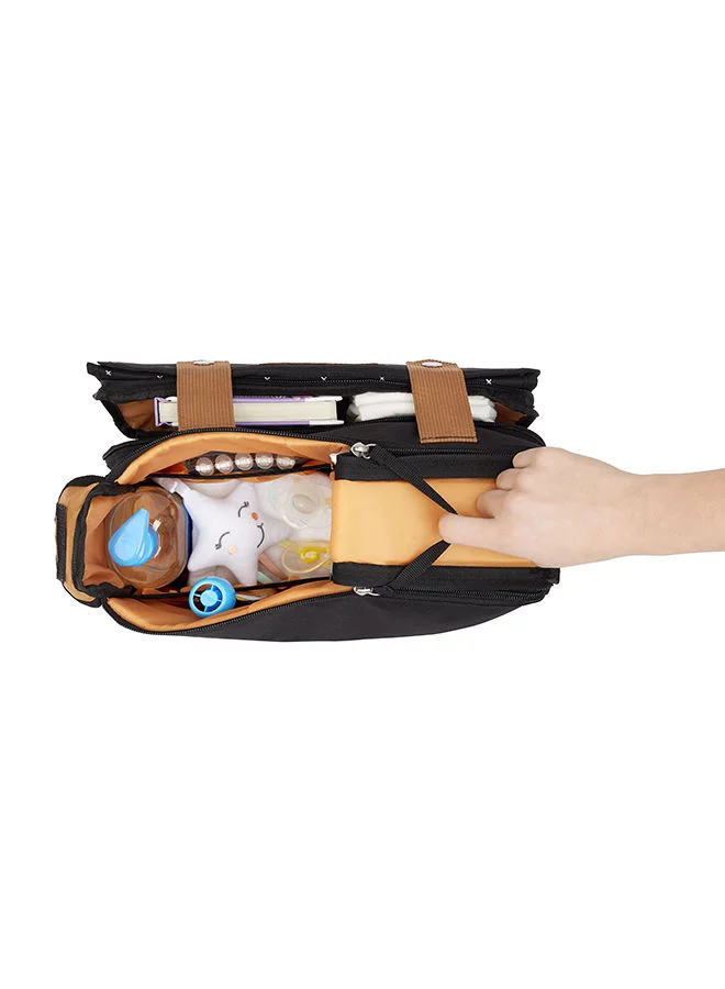 Badabulle Easy Travel Stroller Organizer And Diaper Changing Bag - Black