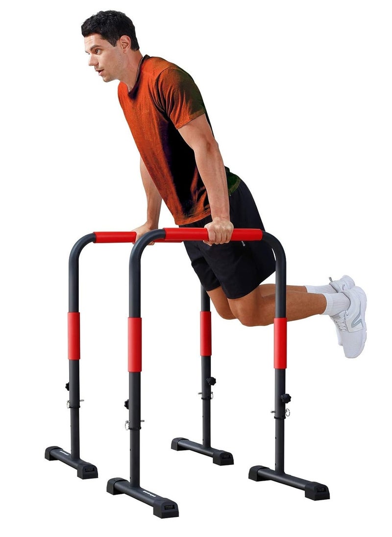 COMMANDO Pair of Parallel Bars for Bodyweight and Calisthenics Exercises with Adjustable Length and Soft Foam Covered Handles  - Image 5
