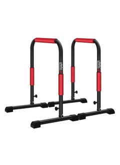 COMMANDO Pair of Parallel Bars for Bodyweight and Calisthenics Exercises with Adjustable Length and Soft Foam Covered Handles  - Image 1