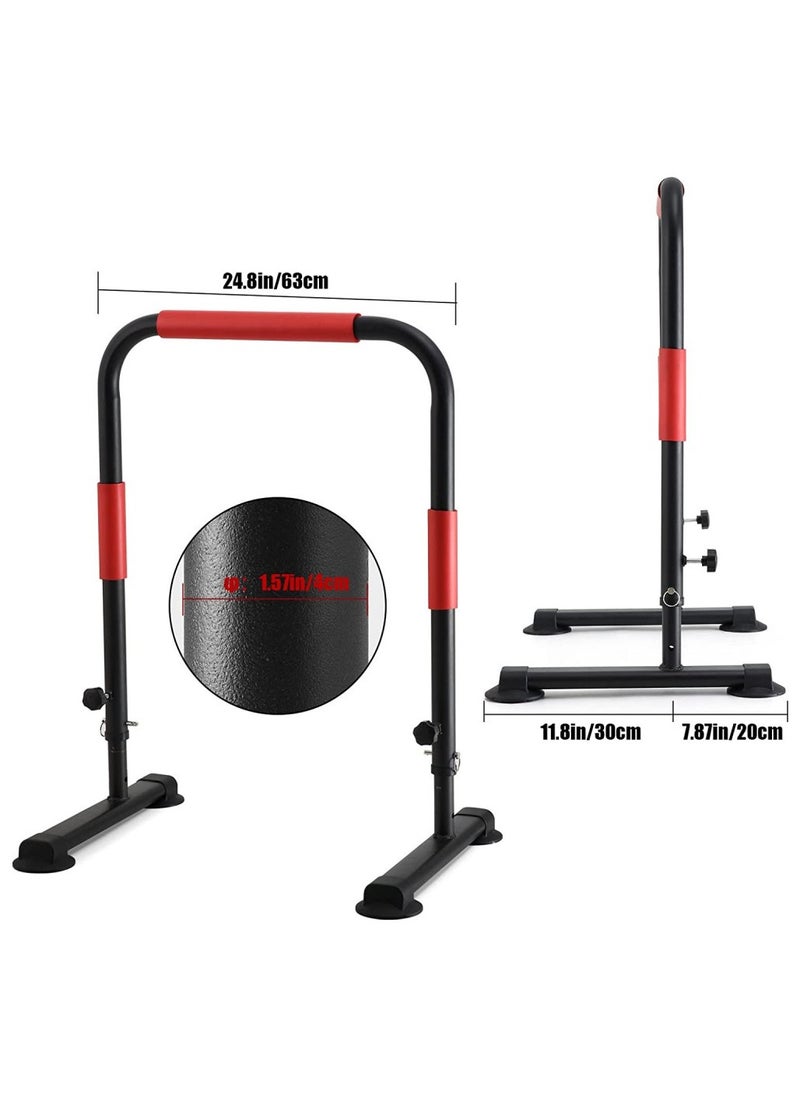 COMMANDO Pair of Parallel Bars for Bodyweight and Calisthenics Exercises with Adjustable Length and Soft Foam Covered Handles  - Image 4