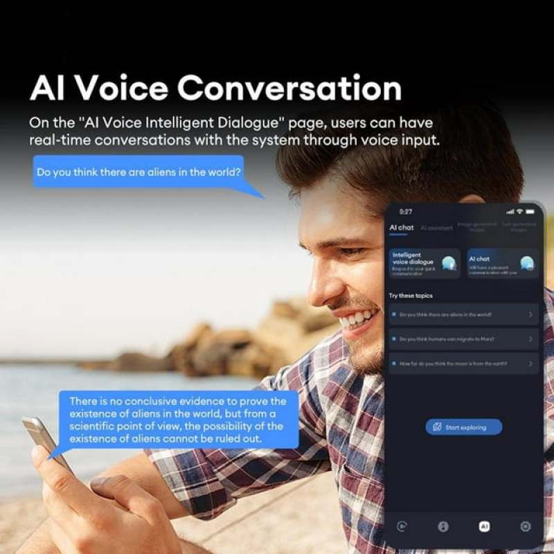 نظارات ذكية - نظارات ترجمة ذكاء اصطناعي - سماعات بلوتوث - نظارات ترجمة تقدم الترجمة المباشرة ويدعم ترجمة 144 لغة - Image 5