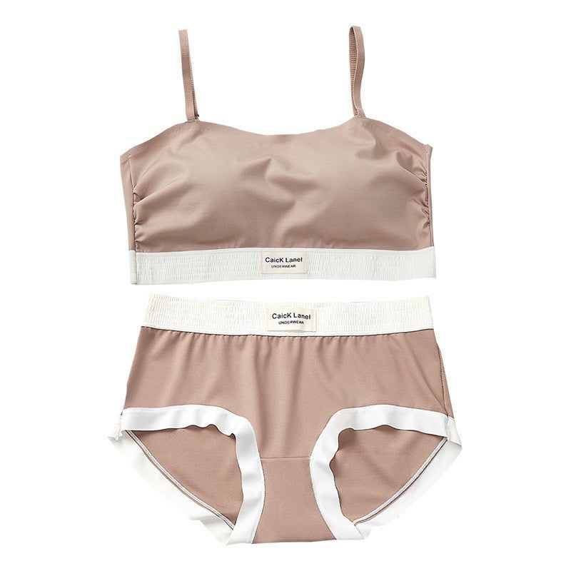 Light Sports Style High-Value Fixed Cup Strap Bra, Comfortable, Breathable, Skin-Friendly, Beautiful Back Support Push-Up Bra - Image 1