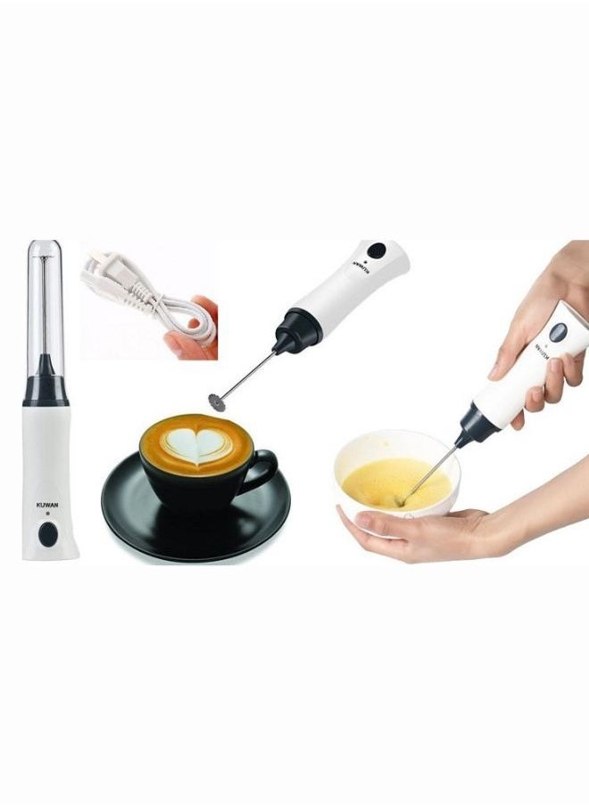 A TO Z Handheld Milk Frother & Coffee Maker, Battery Operated & Rechargable, Stainless Steel Foam Maker, High Speed, Suitable For Frappe, Hot Choclate, Cappuccino, Latter, Drinks Mixer & Eggs Whisk  - Image 2