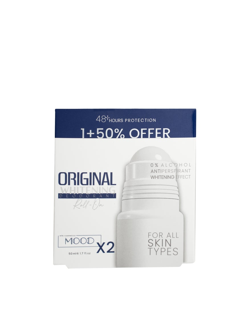 MOOD MOOD Original Whitening Deodorant Roll On Offer 1+50% 50 ML 
