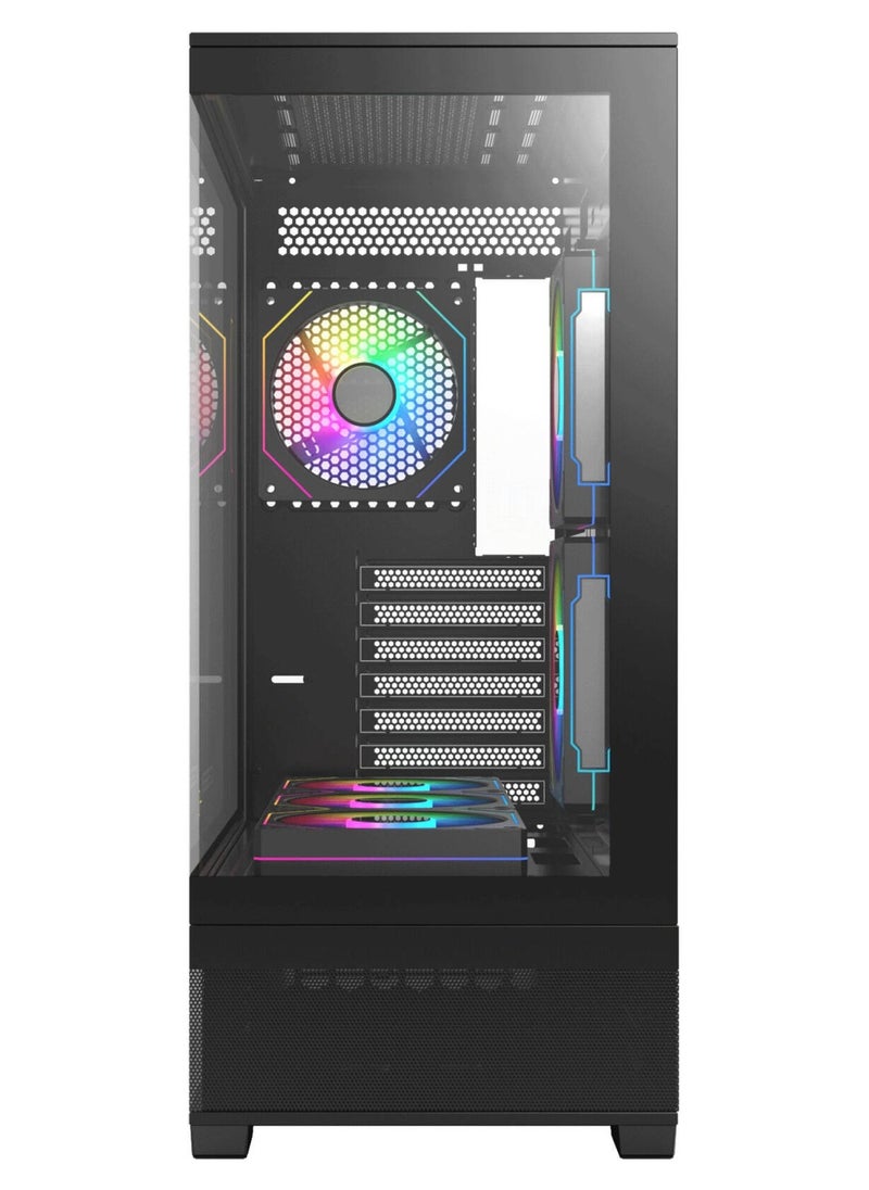 NANOTECH - Cyber Vengeance Gaming PC - Intel Core i5-14400F Desktop Processor, 10 Cores & 16 Threads, DDR5 32GB (2*16) Ram, Nvidia GeForce RTX 4060 8GB OC Edition GDDR6 Graphics Card, 2TB NVMe M.2 SSD,  3 Fan AIO Liquid Cooler, 750W 80 Plus Power Supply, Windows 11 Pro | Wi-Fi - Image 1