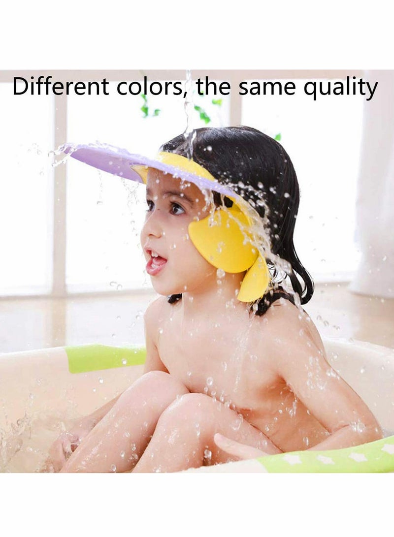 Excefore Baby Shower Hat Kids Shampoo Hat Dolphins Pattern Waterproof Bathing Hat Adjustable Kids Shower Cap Protective Ear Cap Bathing Protector Brand and New for Baby Toddler Kids Children - Image 2