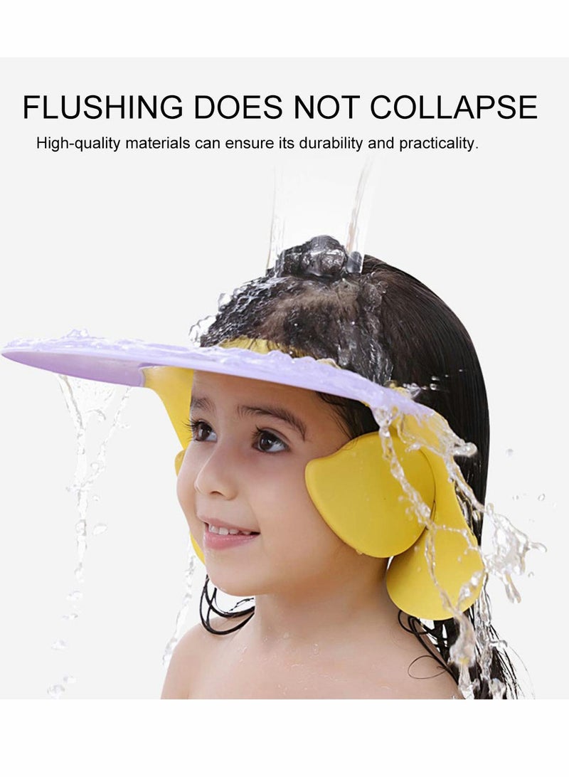 Excefore Baby Shower Hat Kids Shampoo Hat Dolphins Pattern Waterproof Bathing Hat Adjustable Kids Shower Cap Protective Ear Cap Bathing Protector Brand and New for Baby Toddler Kids Children - Image 4