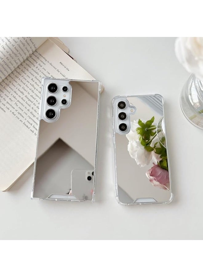 Mirror Case for Samsung Galaxy S25 Ultra – Shockproof Makeup Phone Cover for Women, Slim Protective TPU Case with Built-in Mirror, Stylish & Functional for Daily Touch-ups - Image 5