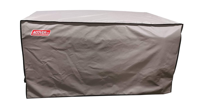 acoveritt L Storage Box cover with Straps and Handles Waterproof Heavy Duty Outdoor Furniture Winter Cover for Keter Suncast LifetimeDeck Box Cover 527L 267D 267H Brown