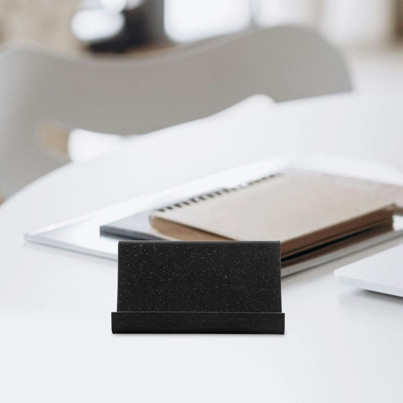 Glitter Acrylic Business Card Holder Desktop Display Stand Black Organizer - Image 5